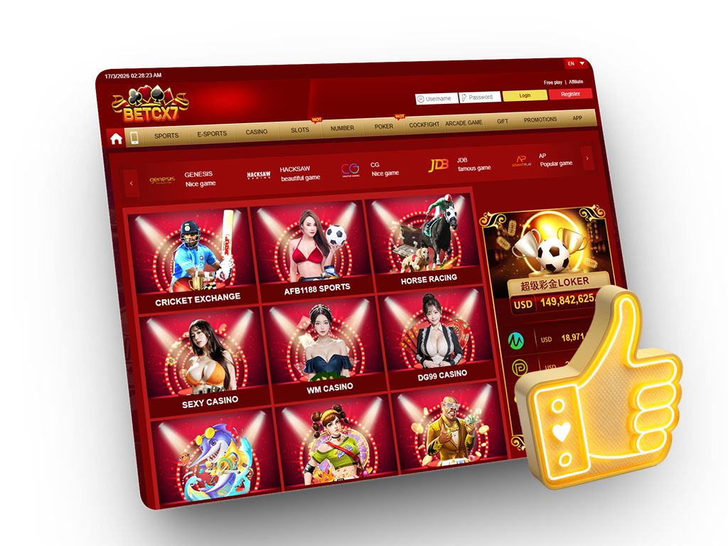 BetCX7 sports betting and gaming app in Pakistan